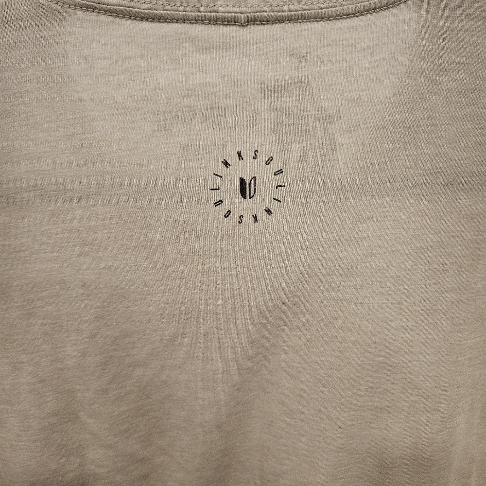 Link Soul Mens Tshirt Beige Cream Logo Size XXL - Picture 4 of 5
